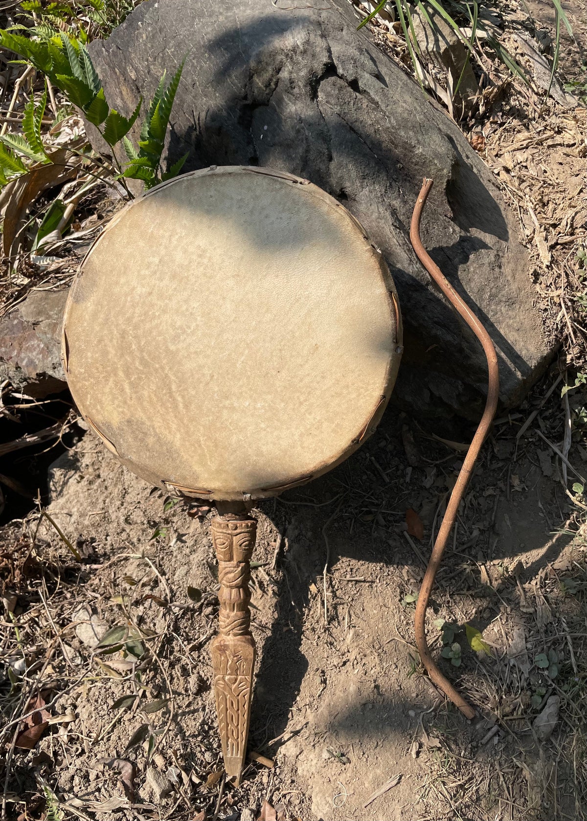 Dhyangro - 喜马拉雅萨满鼓（小号），带麻布罩