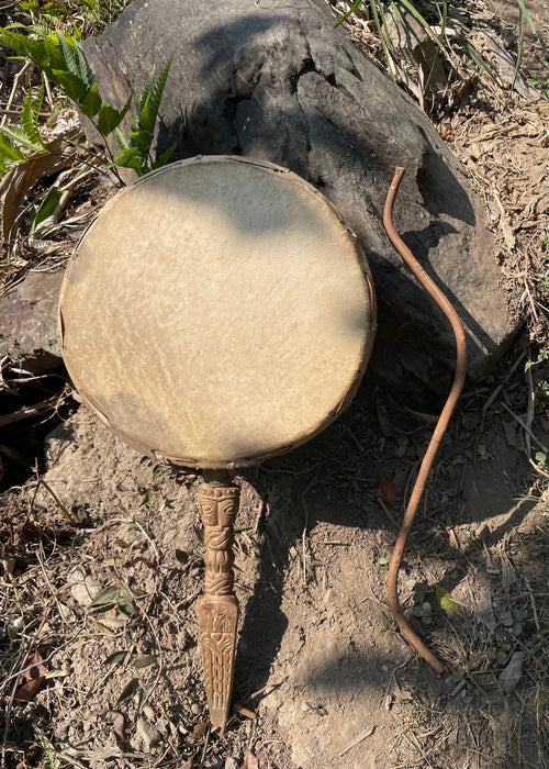 Dhyangro - 喜马拉雅萨满鼓（小号），带麻布罩